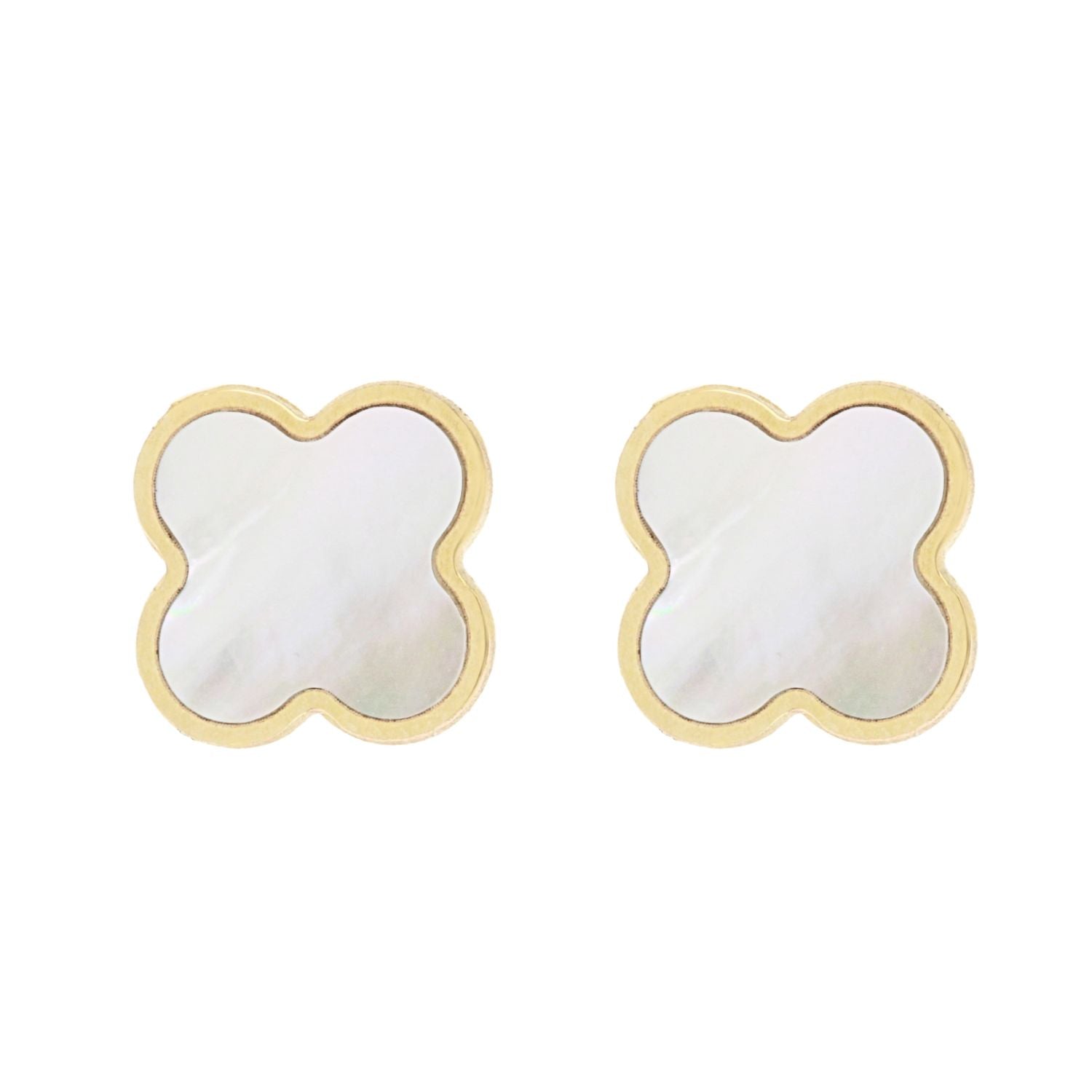 Cercei Aur 14k Floare cu Sidef - SORELLY