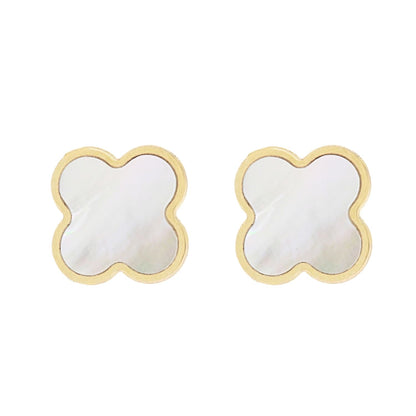 Cercei Aur 14k Floare cu Sidef - SORELLY