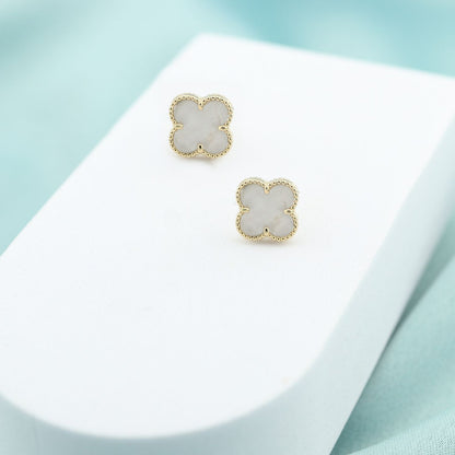 Cercei Aur 14k Floare cu Sidef 1.1 cm - SORELLY
