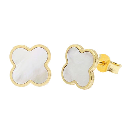 Cercei Aur 14k Floare cu Sidef - SORELLY