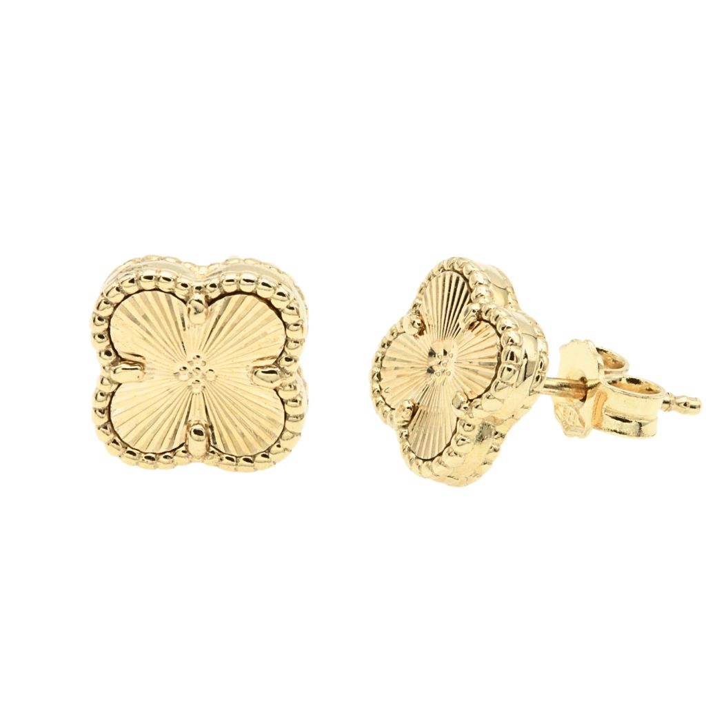 Cercei Aur 14k Floare cu Striatii - SORELLY