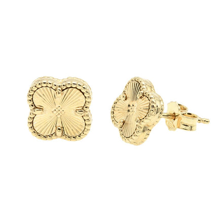 Cercei Aur 14k Floare cu Striatii - SORELLY