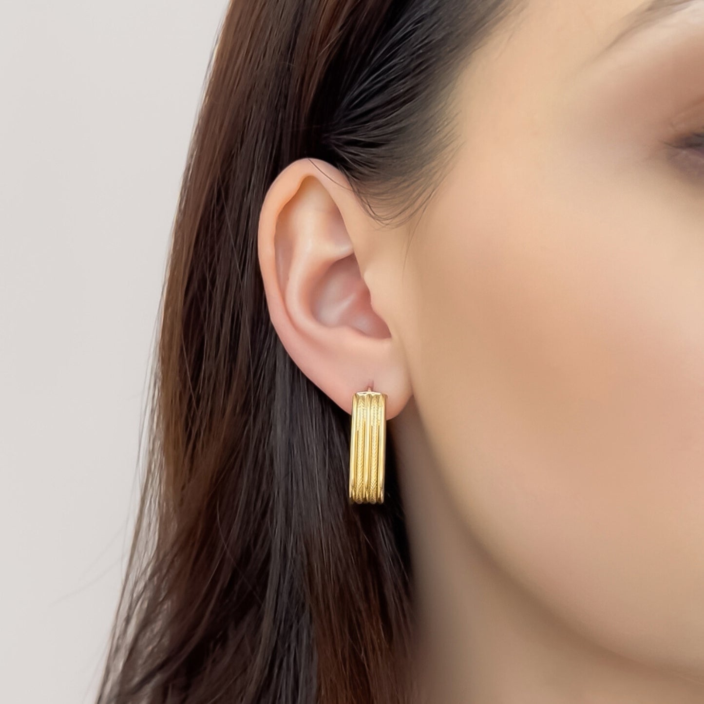 Cercei Aur 14K Ovali Texturati