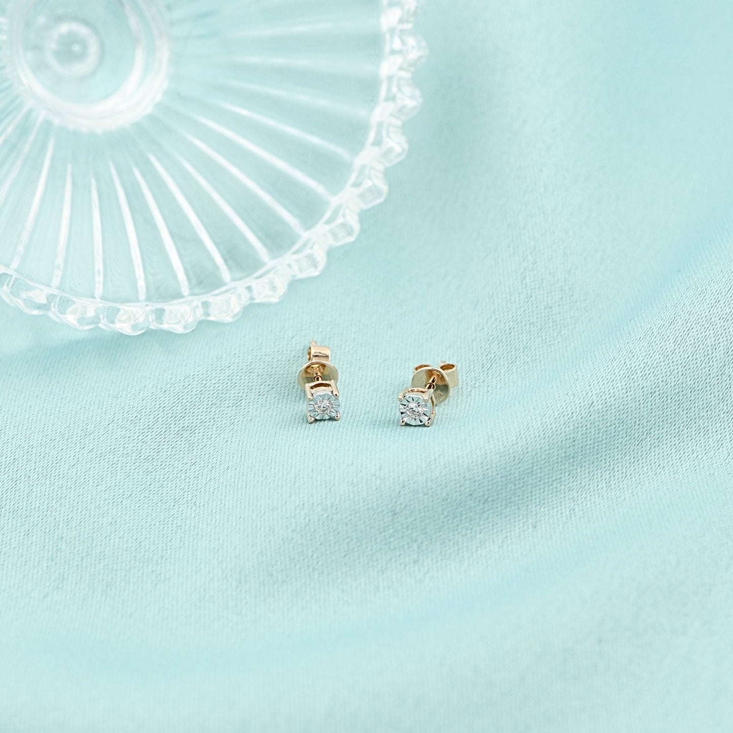 Cercei Aur 14k Roz cu Diamante 0.051 ct