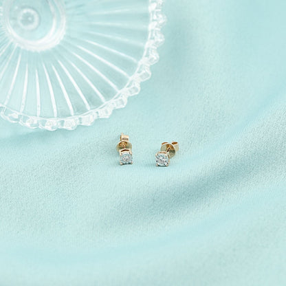 Cercei Aur 14k Roz cu Diamante 0.051 ct