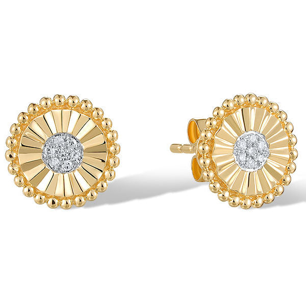 Cercei Aur 14k cu Diamante 0.038ct Banut
