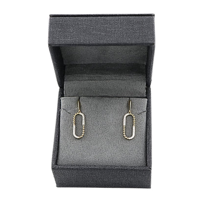 Cercei Aur 14k cu Diamante 0.093ct Paperclip