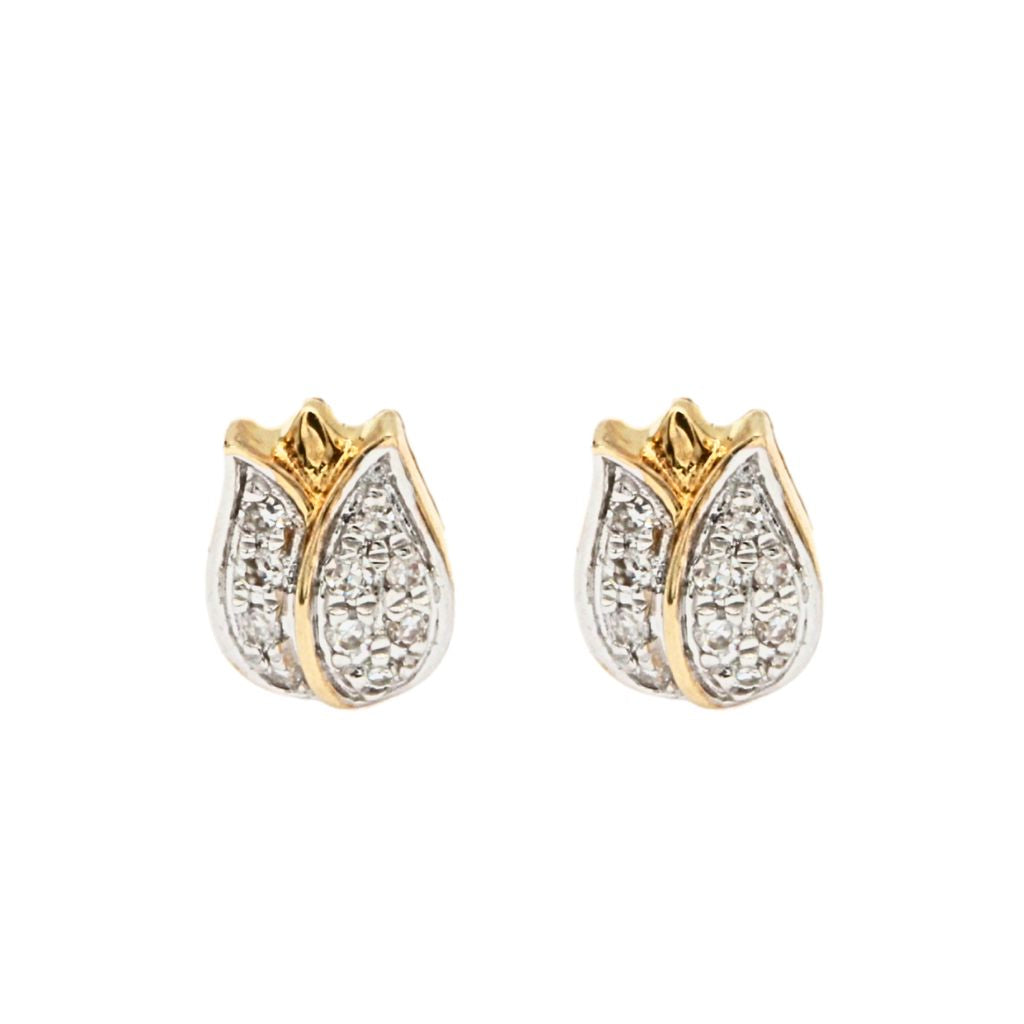 Cercei Aur 14k Lalea cu Diamante 0.06ct