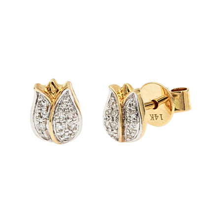 Cercei Aur 14k Lalea cu Diamante 0.053ct - SORELLY