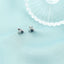 Cercei Aur Alb 14k cu Diamante 0.103 ct si London Blue Topaz 0.655ct