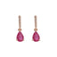 Cercei Aur 14k Roz cu Diamante 0.039ct si Rubine 0.966ct - SORELLY