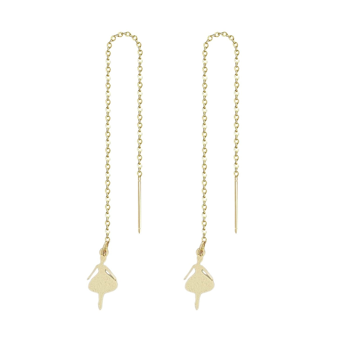 Cercei Placati cu Aur 14k Fir Balerina