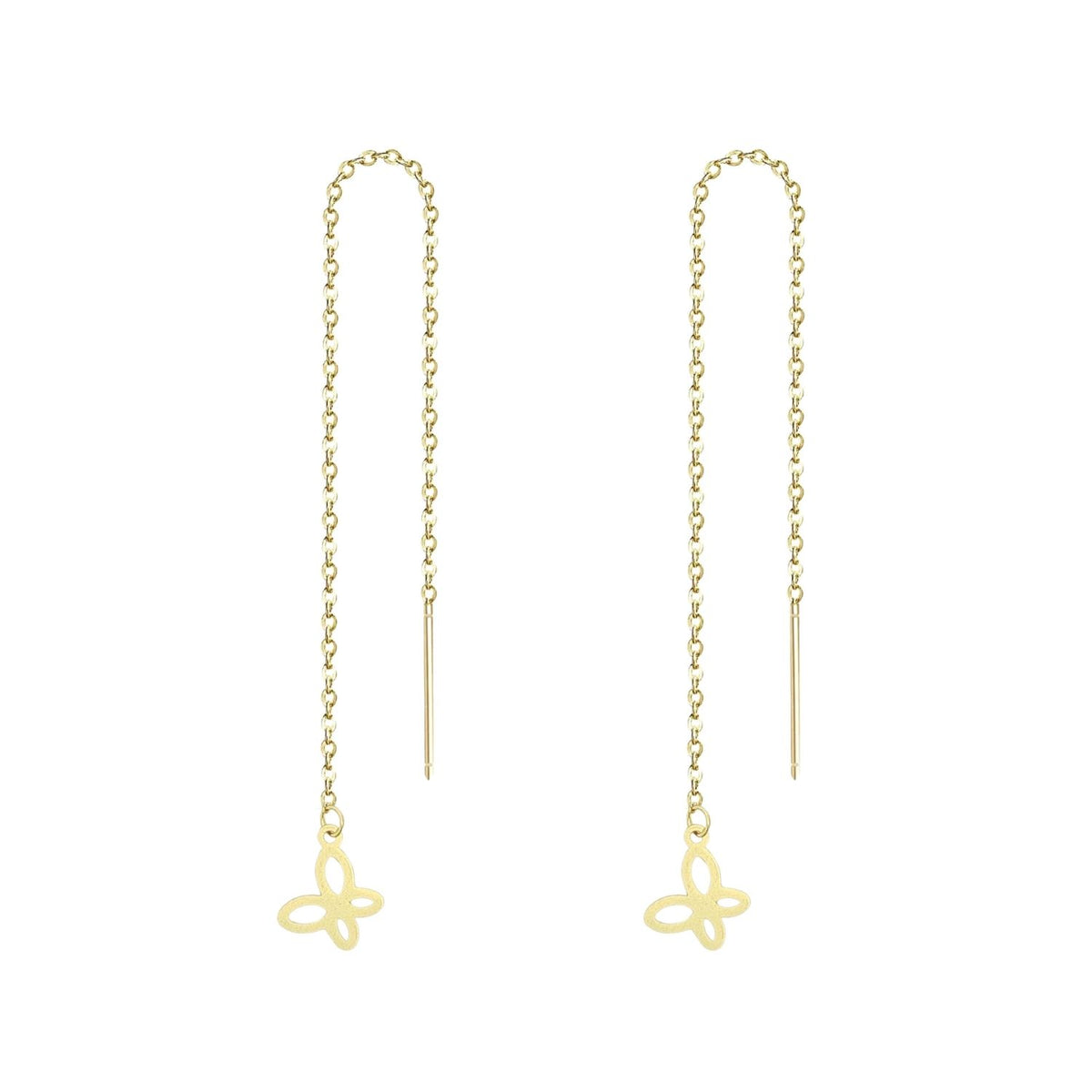 Cercei Placati cu Aur 14k Fir Fluture