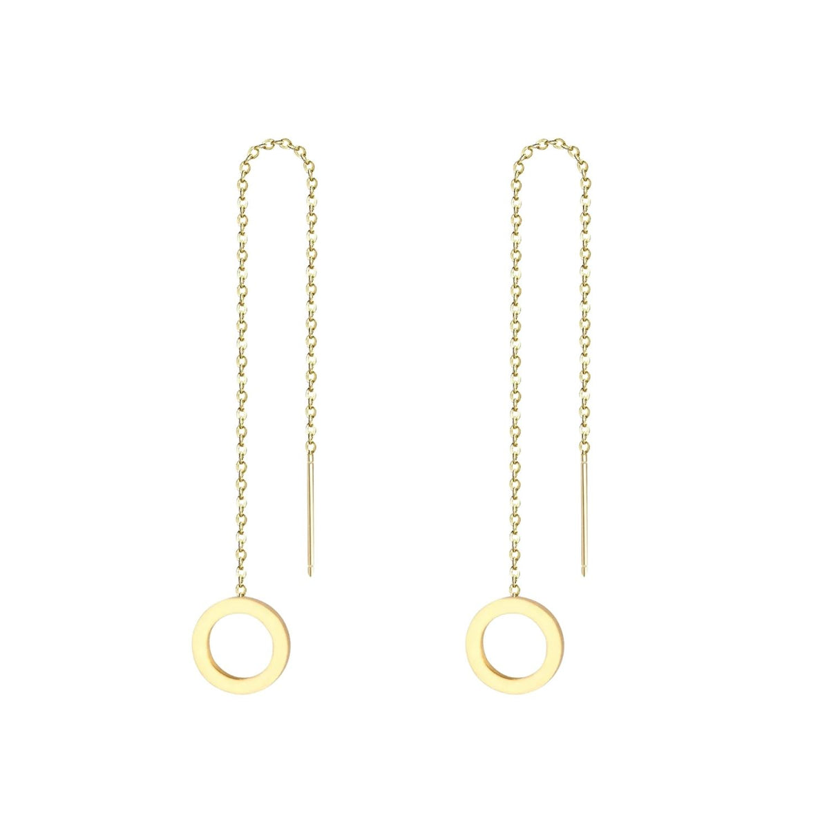 Cercei Placati cu Aur 14k Fir cu Cerc