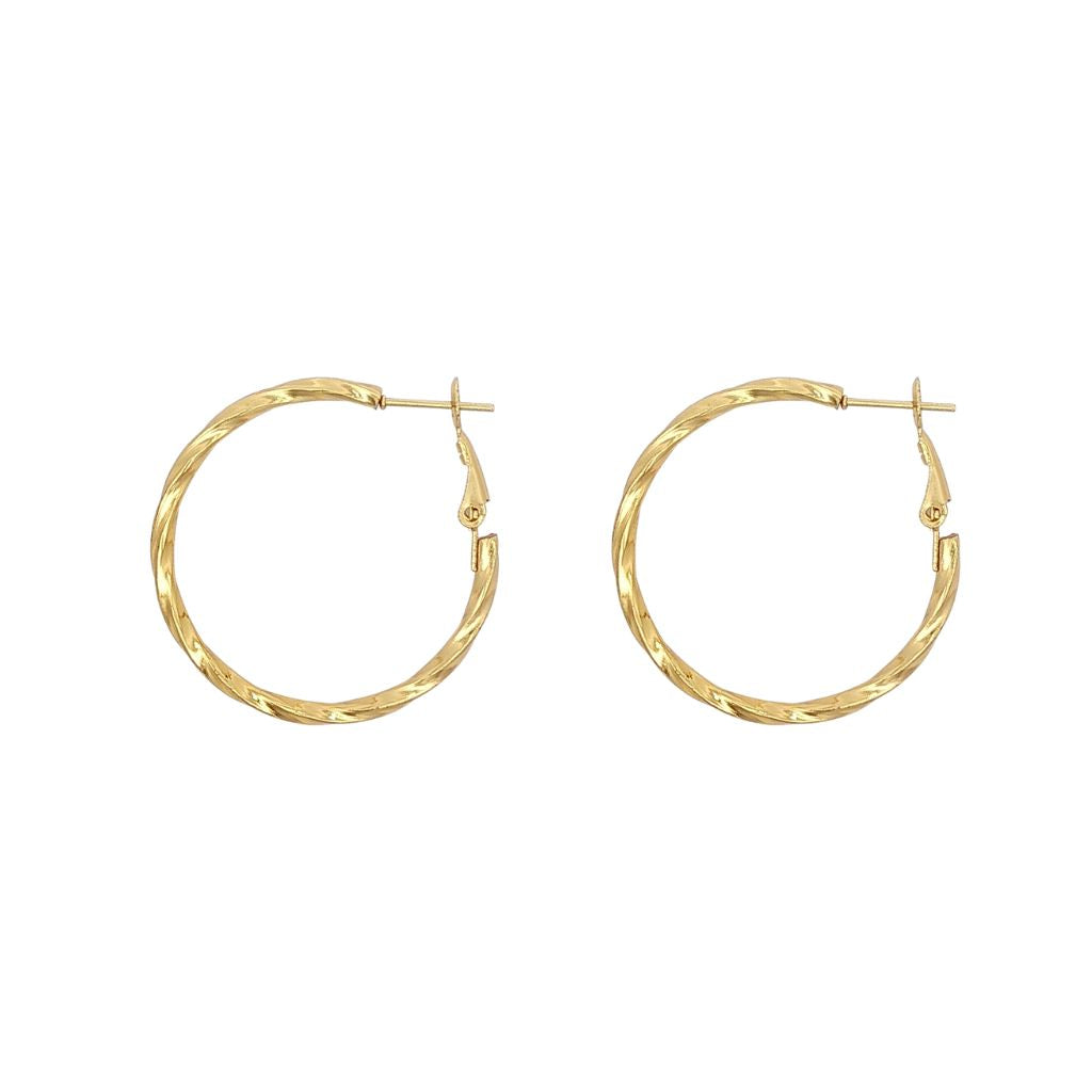 Cercei Placati cu Aur 14k Creole 3cm