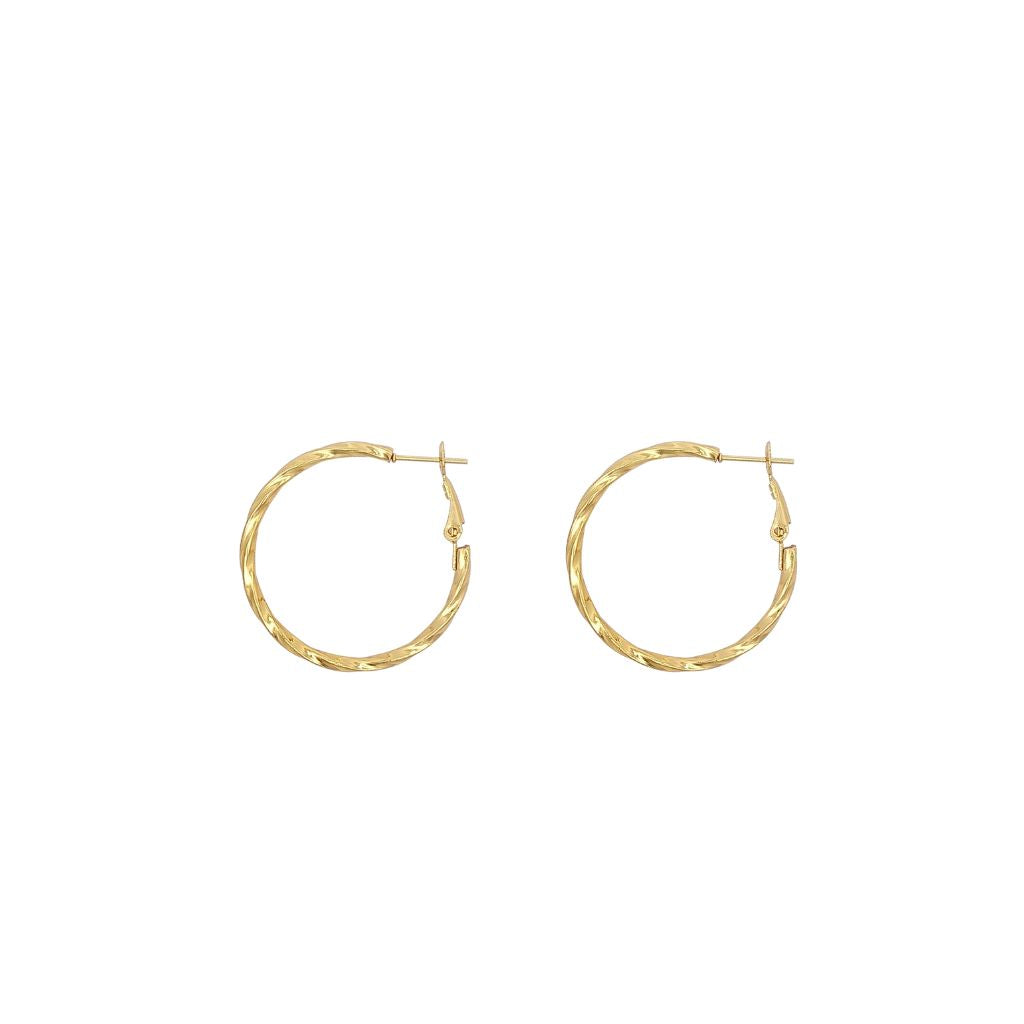 Cercei Placati cu Aur 14k Creole 2cm