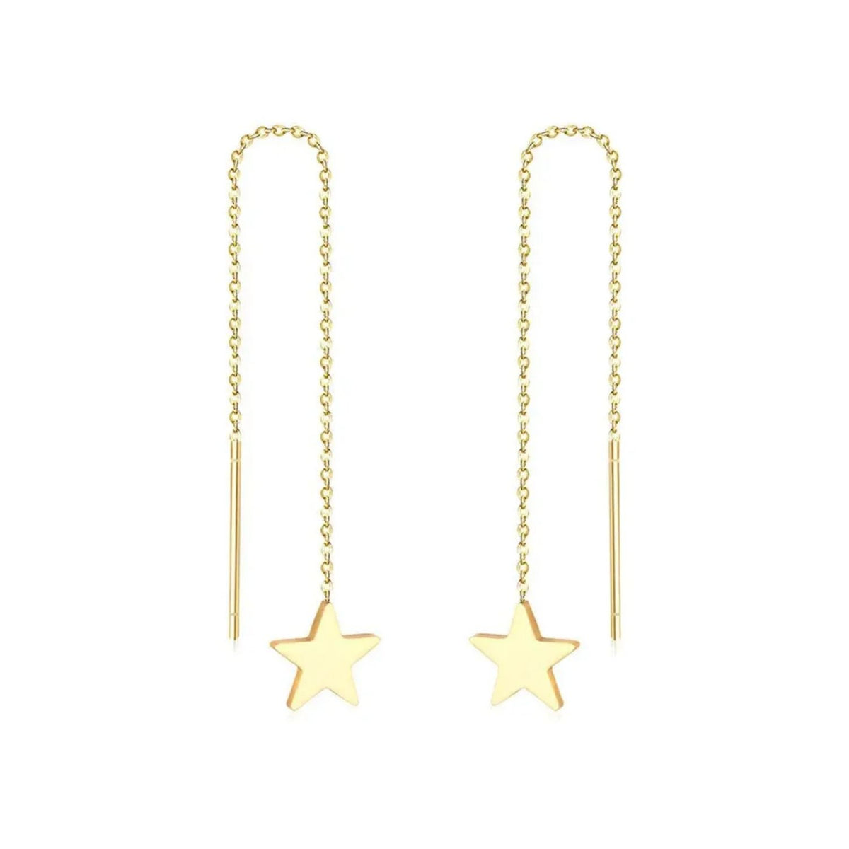 Cercei Placati cu Aur 14k Fir Stea