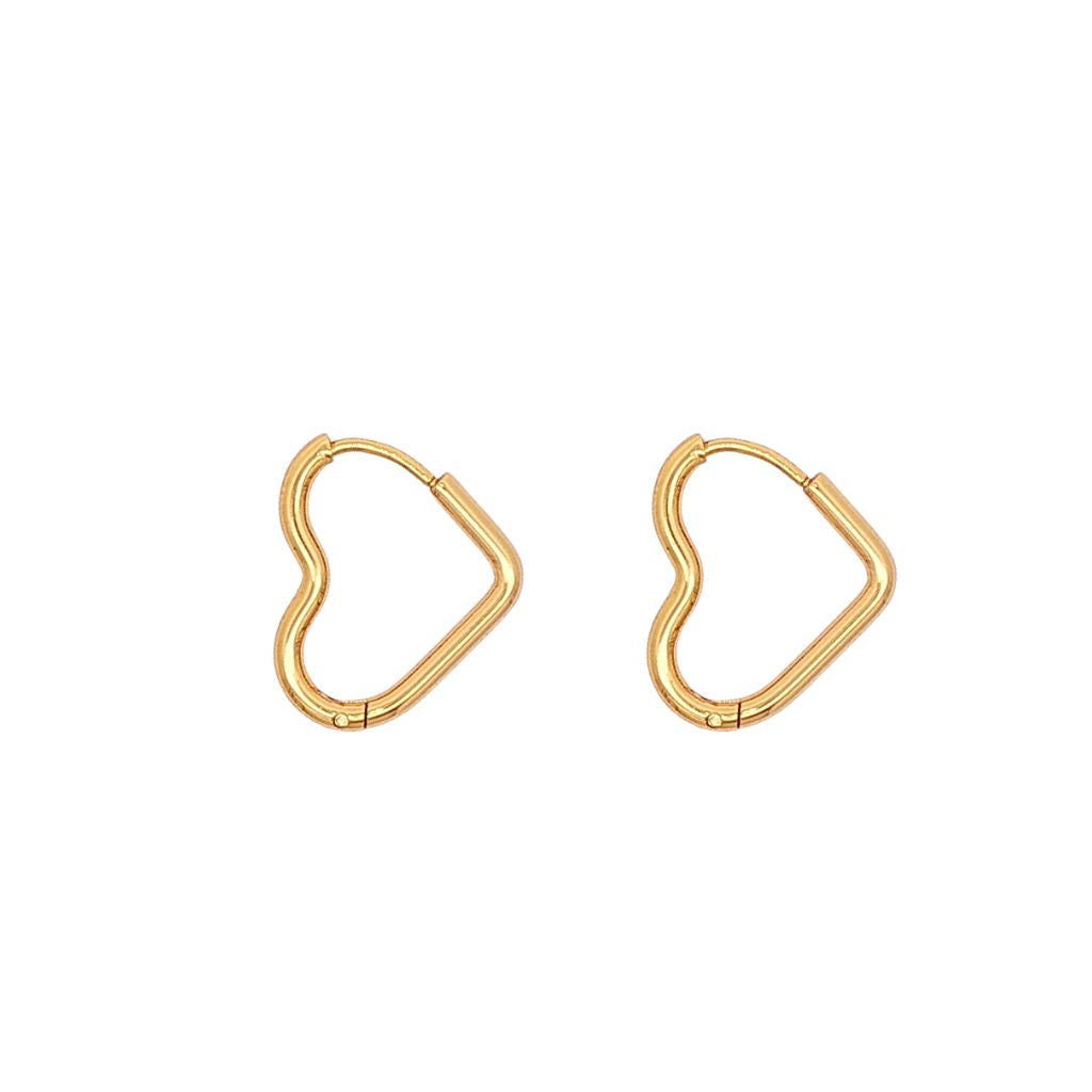 Cercei Placati cu Aur 14k Heart