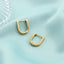 Cercei Placati cu Aur Huggie Hoops Ovali