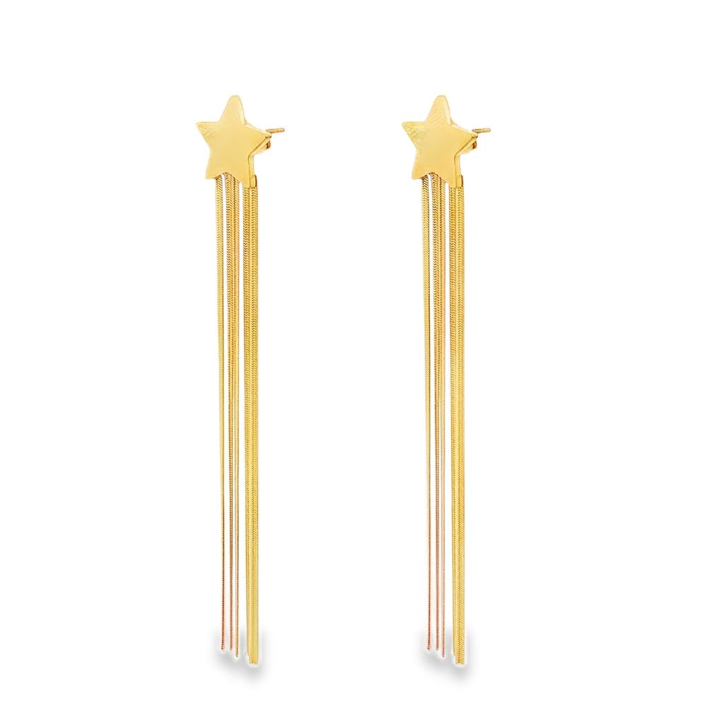 Cercei Placati cu Aur 14k Shooting Star