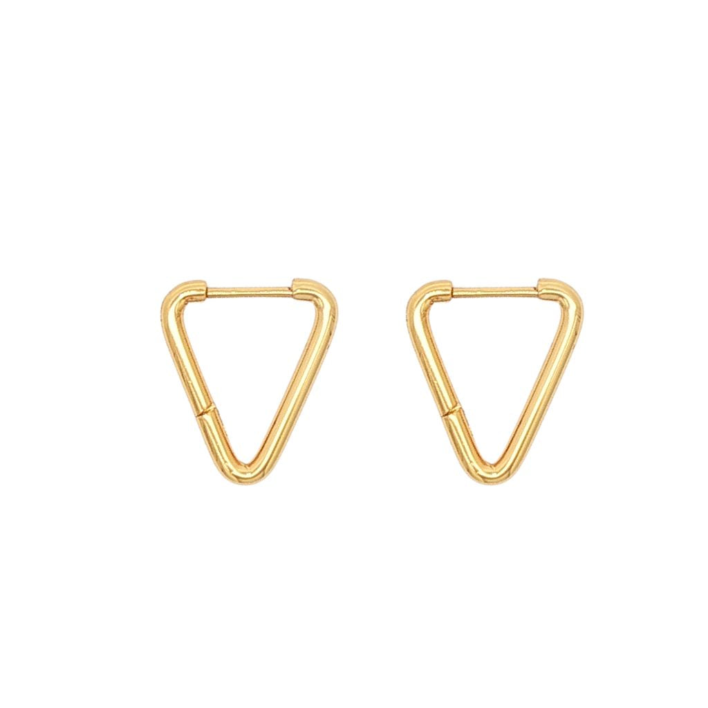 Cercei Placati cu Aur 14k Triangle