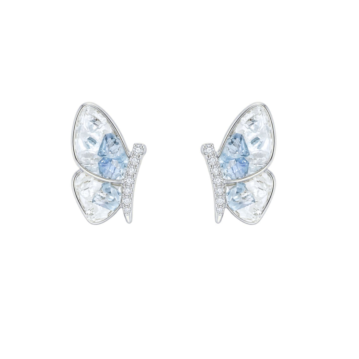 Cercei Argint Blue Butterfly