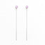 Cercei Argint Fir cu Piatra Zirconia Baby Pink - SORELLY