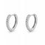 Cercei Argint Pave Hoops