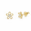 Cercei Argint Placati cu Aur 14k Floare