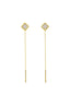 Cercei Aur 14k Fir Floare Alba