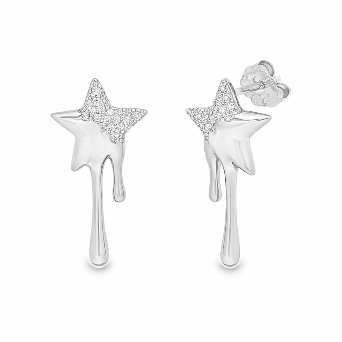 Cercei Argint Melting Star