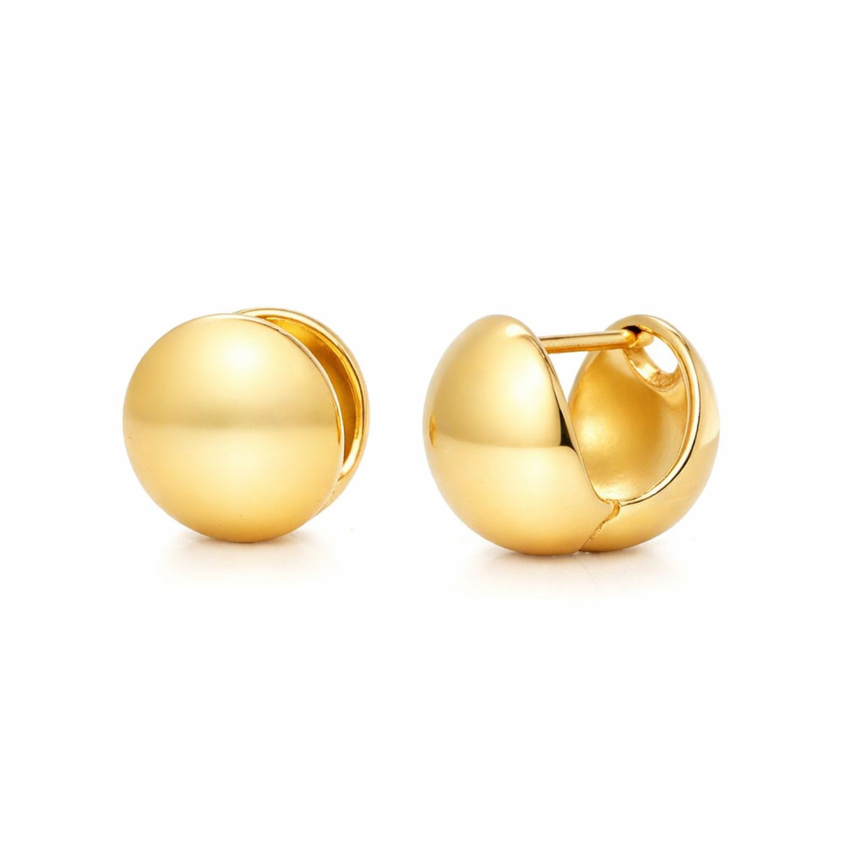 Cercei Argint Placati cu Aur 14k Button