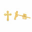 Cercei Argint Placati cu Aur Cruce