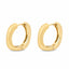 Cercei Argint Placati cu Aur Geometric Hoop