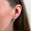 Cercei Argint Placati cu Aur Geometric Hoop
