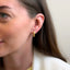 Cercei Argint Placati cu Aur Geometric Hoop