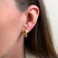 Cercei Argint Placati cu Aur Geometric Hoop