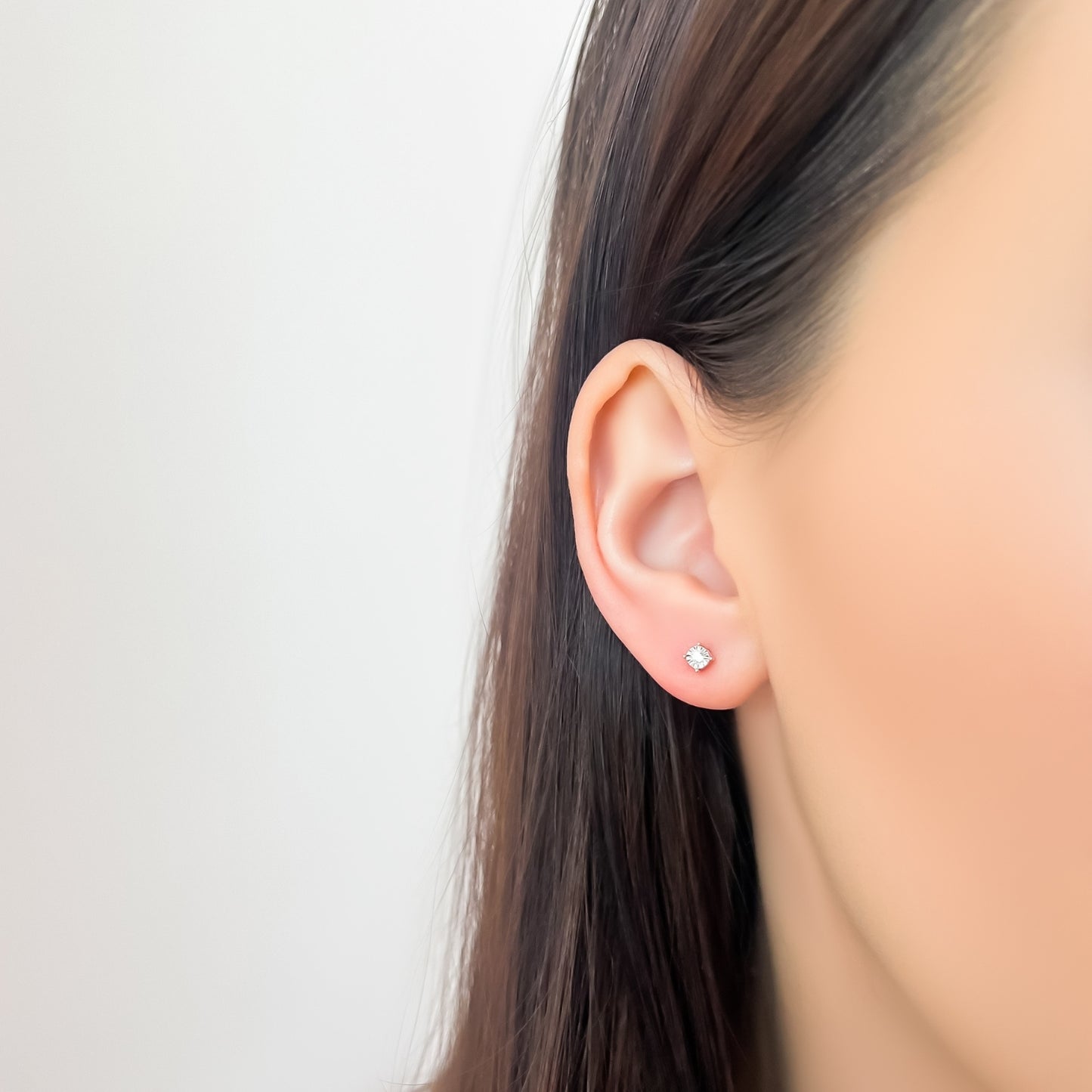 Cercei Aur 14k Roz cu Diamante 0.051 ct