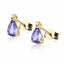 Cercei Aur 14k cu Tanzanit 0.800ct si Diamant 0.0320ct