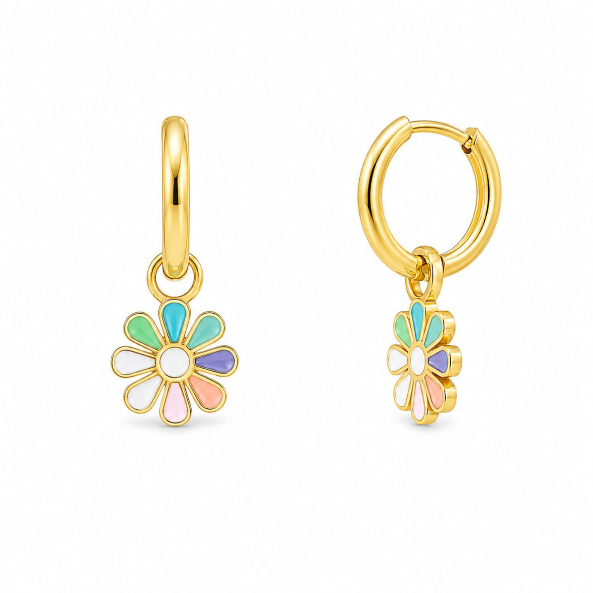 Cercei Copii Placati cu Aur 14k Veriga Daisy