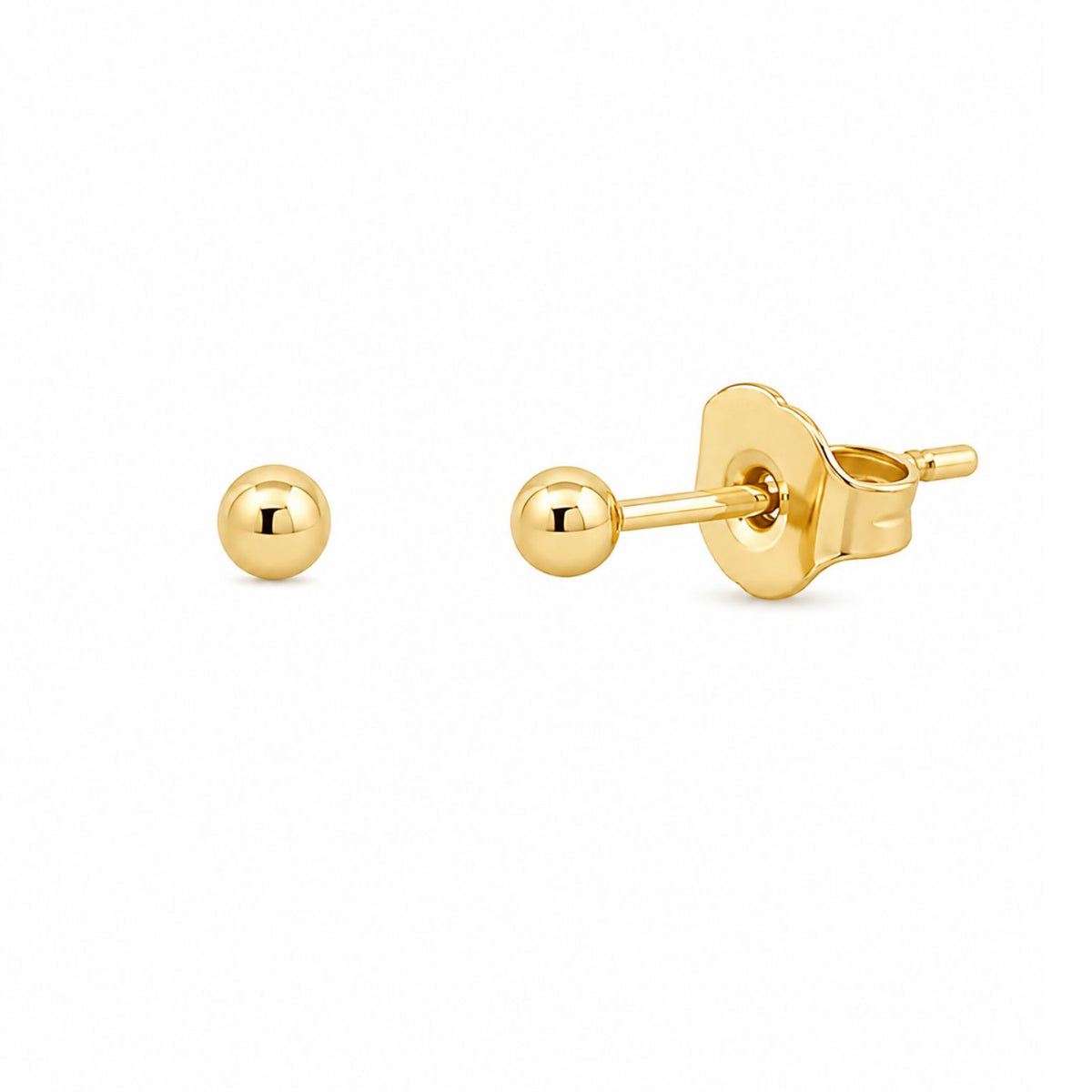 Cercei Placati cu Aur 14k Bila 3mm
