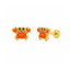 Cercei Placati cu Aur 14k Crab