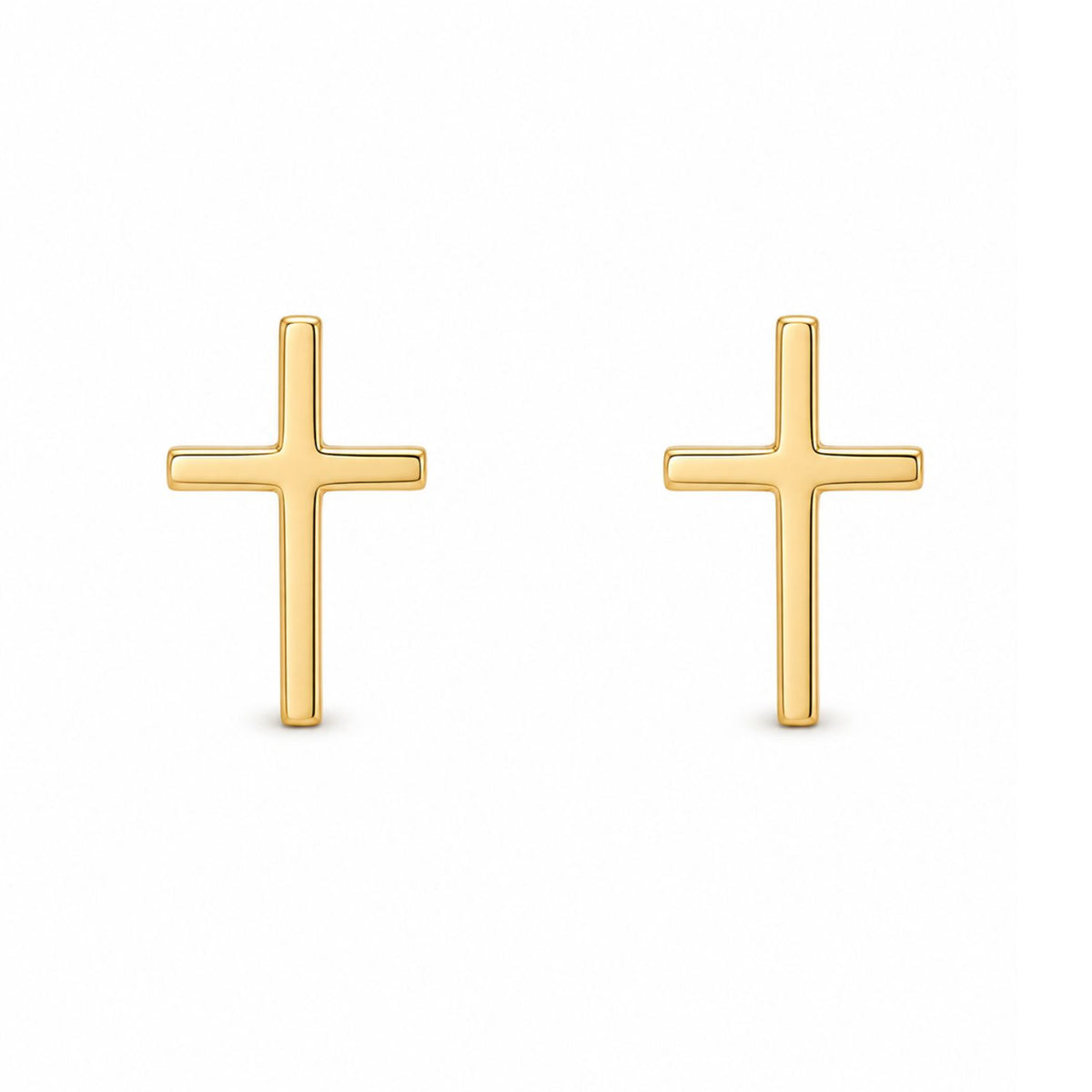Cercei Placati cu Aur 14k Cruce