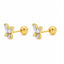 Cercei Placati cu Aur 14k Fluture cu Filet