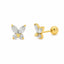 Cercei Placati cu Aur 14k Fluture cu Filet