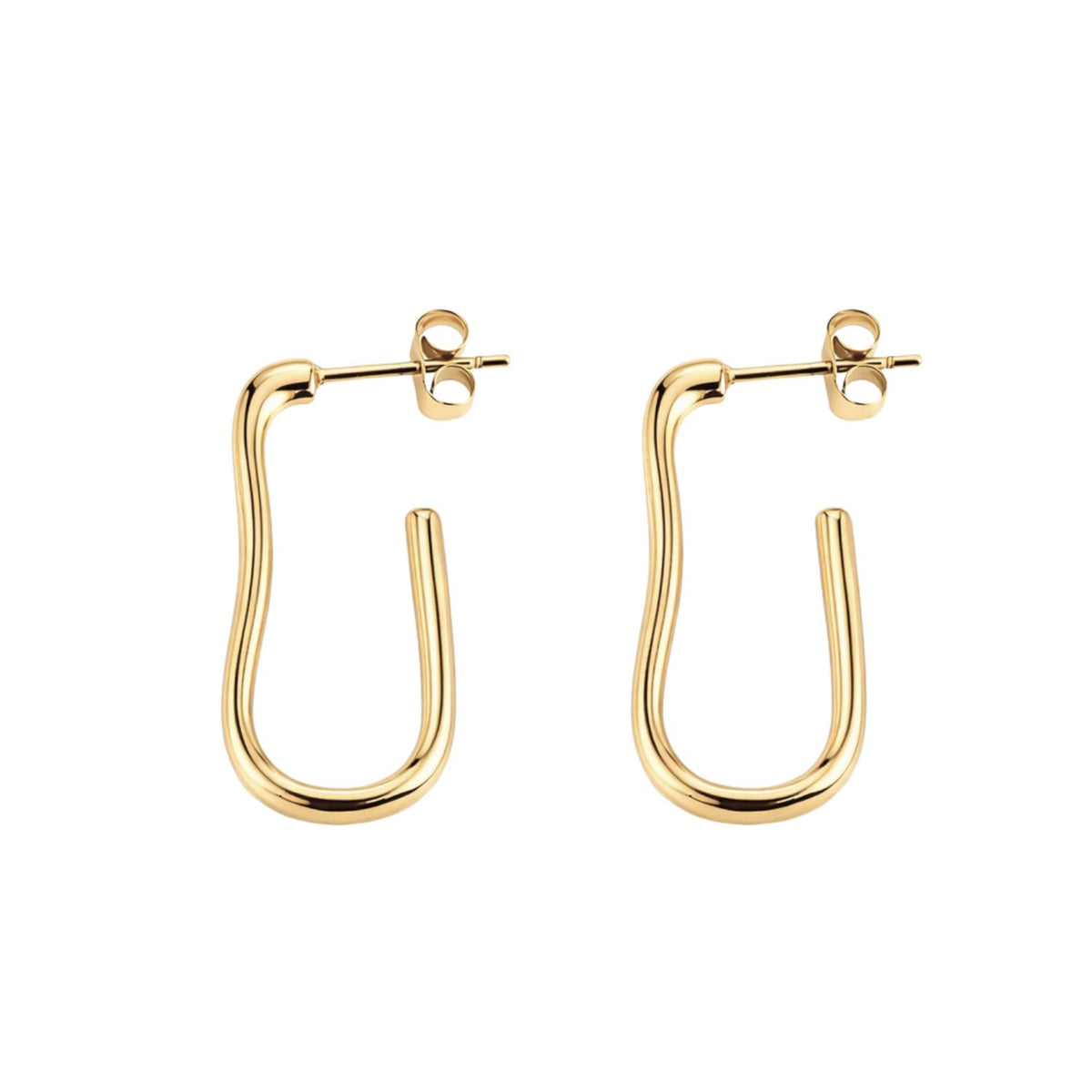Cercei Placati cu Aur 14k Huggie Hoops