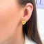 Cercei Placati cu Aur 14k Inima 3D
