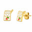 Cercei Placati cu Aur 14k Milk