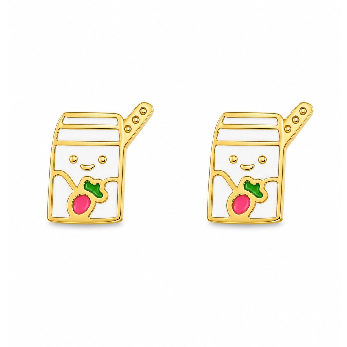 Cercei Placati cu Aur 14k Milk