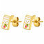 Cercei Placati cu Aur 14k Milk